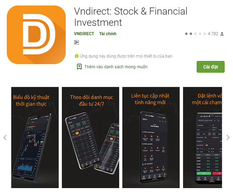 Ứng dụng VNDirect, App chơi chứng khoán Việt Nam