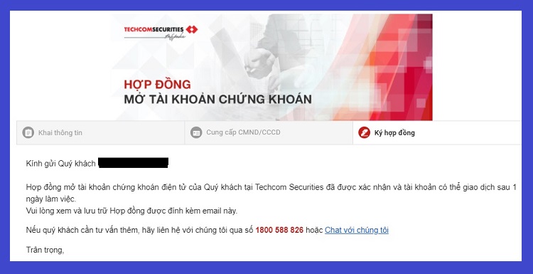 Đăng ký tài khoản chứng khoán Techcombank online