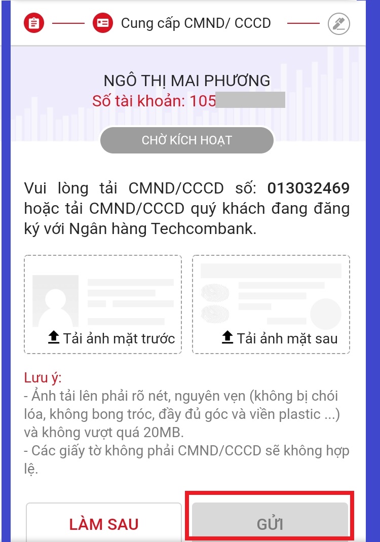 Cách mở tài khoản chứng khoán Techcombank bằng điện thoại