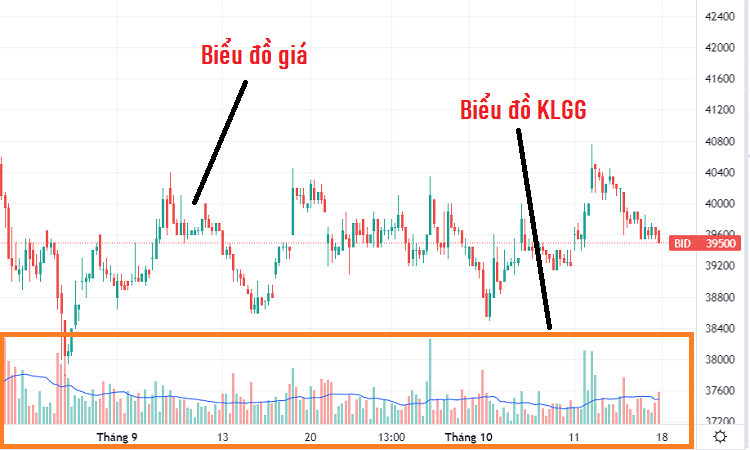 Cách xem khối lượng giao dịch, xem biểu đồ khối lượng giao dịch