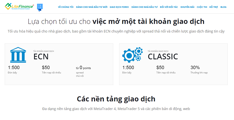 Nên chơi Forex ở sàn nào uy tín, phí thấp? LiteForex