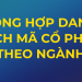 Tổng hợp danh sách mã cổ phiếu theo ngành mới nhất