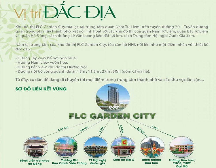 Chung cư ở Hà Nội giá bình dân. FLC Garden City Đại Mỗ vị trí