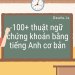 Thuật ngữ chứng khoán bằng tiếng Anh