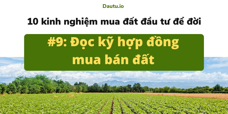 Kinh nghiệm mua đất đầu tư rủi ro thấp