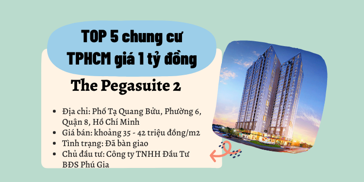 TOP 5 dự án chung cư giá rẻ dưới 1 tỷ đồng ở TPHCM