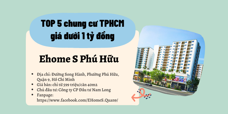 TOP 5 dự án chung cư giá rẻ dưới 1 tỷ ở TPHCM