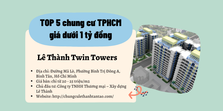 TOP 5 dự án chung cư giá rẻ dưới 1 tỷ ở TPHCM