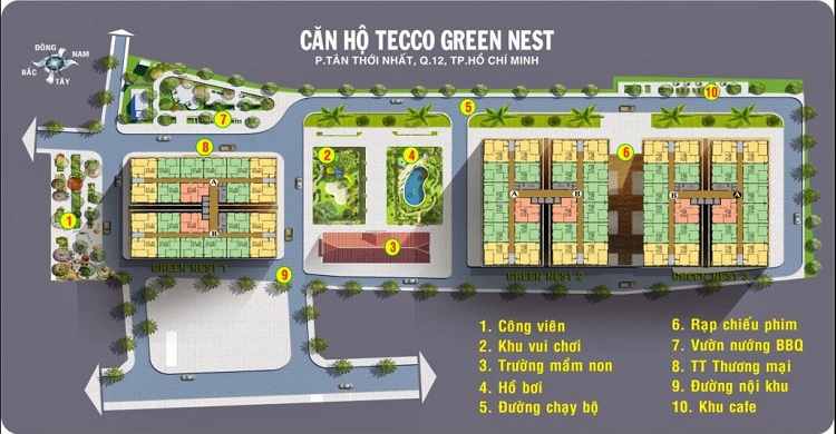 TOP 8 dự án chung cư giá dưới 2 tỷ ở quận 12 tốt nhất. Tecco Green Nest