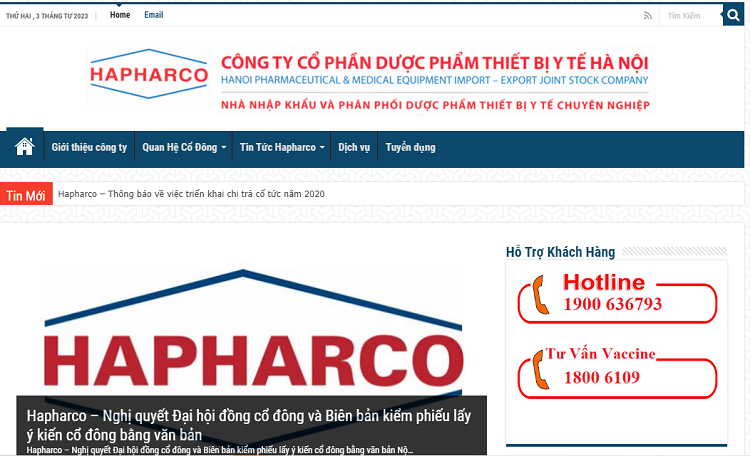 TOP công ty, doanh nghiệp ngành Y Dược lớn nhất Việt Nam. Hapharco