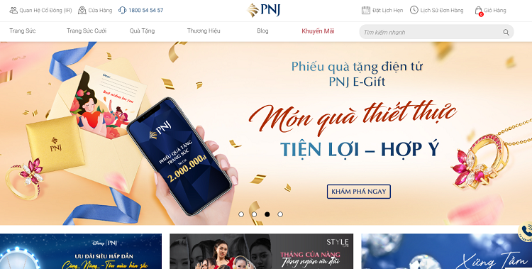 TOP doanh nghiệp, công ty ngành bán lẻ lớn nhất, hàng đầu tại Việt Nam. PNJ