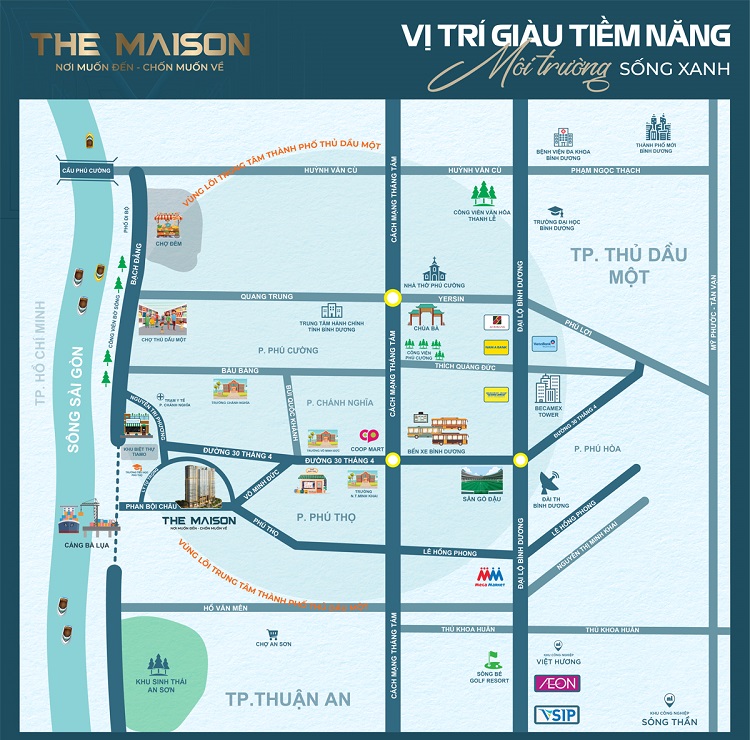 TOP dự án chung cư đẹp, giá tốt ở Bình Dương. The Maison